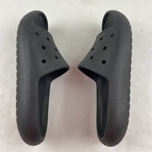 Crocs Classic Slide Sandals Unisex M6/W8 Slip On Open Toe Black Platform - Picture 4 of 10